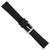 Image of 18mm Black Canvas/Leather Lining Steel Buckle Watch Band
