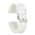 18mm White Silicone Rubber Silver-tone Buckle Watch Band