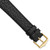 Image of Gilden 18mm Long Black Buffalo Grain Calfskin Watch Band