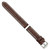 18mm Brown Matte Gator-Style Grain Leather Silver-tone Buckle Watch Band