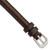Image of 8mm Dark Brown Smooth Leather Silver-tone Buckle Watch Band