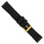 Image of 20mm Black Silicone Black Stitch Gold-tone Buckle Watch Band