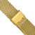 20mm Gold-tone Stainless Mesh w/Deployment Clasp Watch Strap