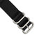 Image of 22mm Two-Piece Black Ballistic Nylon Steel Buckle Watch Band