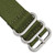 Image of 24mm Two-Piece Olive Ballistic Nylon Steel Buckle Watch Band