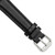 Image of 12mm Short Black Smooth Leather Silver-tone Buckle Watch Band