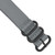 Image of 22mm 1-Piece Grey Ballistic Nylon PVD Black Buckle Watch Band