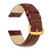 Image of 14mm Havana Crocodile-Style Grain Leather Chrono Gold-tone Buckle Watch Band