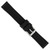 Image of 18mm Black Silicone Black Stitch Silver-tone Buckle Watch Band