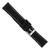 Image of 20mm Black Silicone White Stitch Silver-tone Buckle Watch Band