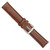 Image of 20mm Havana Brown Smooth Leather Silver-tone Buckle Watch Band