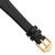 Image of Gilden 13mm Black Classic Calfskin Gold-tone Buckle Watch Band