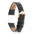 Image of Gilden 14mm Black Classic Calfskin Gold-tone Buckle Watch Band
