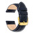 Image of 16mm Navy Sport Leather White Stitch Gold-tone Buckle Watch Band