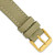 Image of 18mm Tan/Beige Canvas/Leather Lining Gold-tone Buckle Watch Band