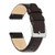 Image of 19mm Dark Brown Genuine Calf Leather Silver Tone Buckle Watch Band