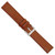 Image of 19mm Havana Brown Genuine Calf Leather Silver Tone Buckle Watch Band