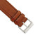 Image of 19mm Havana Brown Genuine Calf Leather Silver Tone Buckle Watch Band