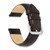 Image of 24mm Short Brown Smooth Leather Chrono Silver-tone Buckle Watch Band