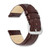 Image of 26mm Dark Brown Crocodile-Style Grain Leather Chrono Silver-tone Buckle Watch Band