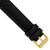 Image of 18mm Black Blue Stitch Ventilated Silicone Gold-tone Buckle Watch Band