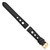 Image of 18mm Black Grand Prix Leather Black Stitch Gold-tone Buckle Watch Band