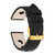 Image of 18mm Black Grand Prix Leather Black Stitch Gold-tone Buckle Watch Band
