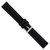 Image of 18mm Black Blue Stitch Ventilated Silicone Silver-tone Buckle Watch Band