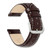 Image of 19mm Brown Crocodile-Style Grain Leather Chrono White Stitch Sliver-tone Buckle Watch Band