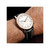 Image of 18mm Long Black Oil Tanned Leather White Stitch Silver-tone Buckle Watch Band