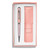 Image of Luxury Giftware Pink Crystal Filled Ballpoint Pen with Matching Vinyl Pouch Set
