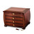 Luxury Giftware High Gloss Bubinga Veneer 3-drawer Locking Wooden Jewelry Chest