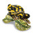 Bejeweled DART Black and Yellow Frog Trinket Box