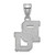 Image of 10K White Gold Baylor University Medium Pendant by LogoArt (1W003BU)