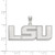 10K White Gold Louisiana State University Large Pendant by LogoArt (1W004LSU)