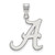10K White Gold University of Alabama Large Pendant by LogoArt (1W004UAL)