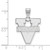 Image of 10K White Gold University of Virginia Large Pendant by LogoArt (1W004UVA)