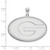 Image of 10K White Gold University of Georgia XL Pendant by LogoArt