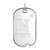 Image of 10K White Gold Navy Large Dog Tag by LogoArt (1W008USN)