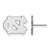 10K White Gold University of North Carolina Small Post Earrings LogoArt 1W009UNC
