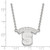 18" 10K White Gold Syracuse University Large Pendant Necklace by LogoArt 1W014SYU-18