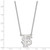 18" 10K White Gold Florida State University Lg Pendant Necklace LogoArt 1W016FSU-18