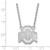 Image of 18" 10K White Gold Ohio State University Large Pendant Necklace LogoArt 1W016OSU-18