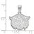 Image of 10K White Gold Villanova University Medium Pendant by LogoArt (1W033VIL)