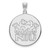 Image of 10K White Gold Northern Illinois University XL Disc Pendant by LogoArt 1W037NIU
