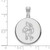 Image of 10K White Gold Iowa State University Large Disc Pendant by LogoArt (1W038IAS)