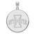Image of 10K White Gold Iowa State University XL Disc Pendant by LogoArt (1W042IAS)