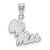 Image of 10K White Gold University of Mississippi Medium Pendant by LogoArt (1W045UMS) Image of 10K White Gold University of Mississippi Medium Pendant by LogoArt (1W045UMS)