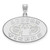Image of 10K White Gold Auburn University Large Pendant by LogoArt (1W046AU)