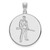 Image of 10K White Gold West Virginia University XL Disc Pendant by LogoArt (1W058WVU)